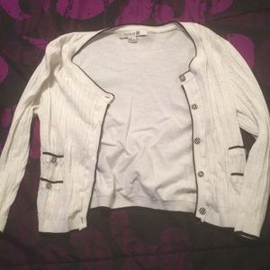 White cardigan with buttons